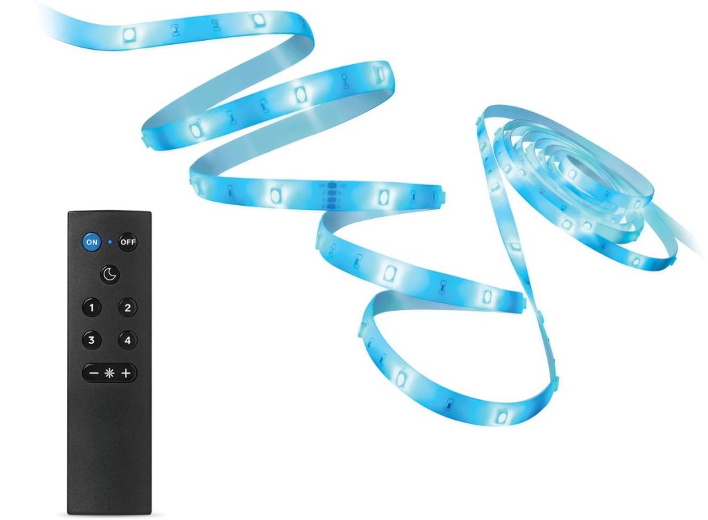 WiZ LED Strip 4 Meter - RGB - één kleur tegelijk - incl. afstandsbediening - Wit en Gekleurd Licht - Light Strip - Incl. Voedingskabel - Slimme LED Verlichting - WiFi