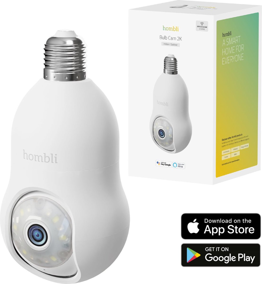 Hombli 2K Beveiligingscamera met E27 Fitting